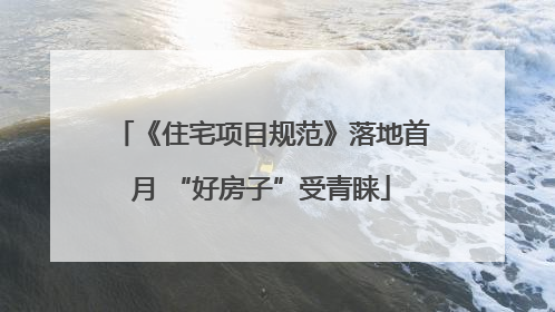 《住宅项目规范》落地首月 “好房子”受青睐