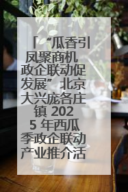 “瓜香引凤聚商机 政企联动促发展”北京大兴庞各庄镇 2025 年西瓜季政企联动产业推介活动圆满举行