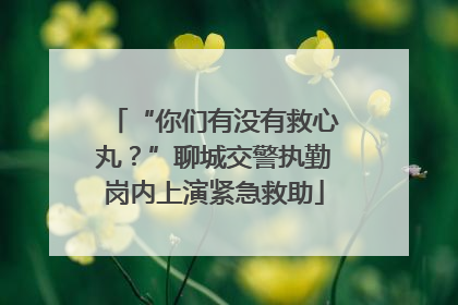 “你们有没有救心丸？”聊城交警执勤岗内上演紧急救助
