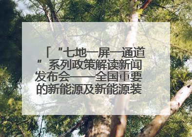 “七地一屏一通道”系列政策解读新闻发布会——全国重要的新能源及新能源装备制造基地专场实录（文+图）
