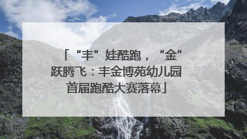 “丰”娃酷跑，“金”跃腾飞：丰金博苑幼儿园首届跑酷大赛落幕