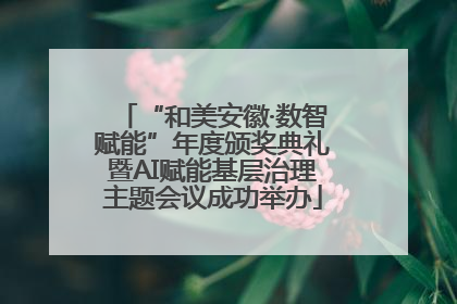 “和美安徽·数智赋能”年度颁奖典礼暨AI赋能基层治理主题会议成功举办