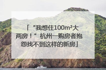 “我想住100m²大两房！”杭州一购房者抱怨找不到这样的新房