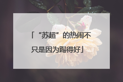 “苏超”的热闹不只是因为踢得好