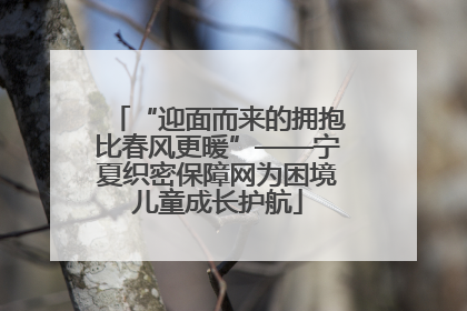 “迎面而来的拥抱比春风更暖”——宁夏织密保障网为困境儿童成长护航