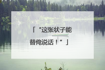 “这张状子能替俺说话！”