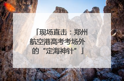 现场直击：郑州航空港高考考场外的“定海神针”