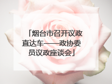 烟台市召开议政直达车——政协委员议政座谈会