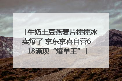 牛奶土豆燕麦片棒棒冰卖爆了 京东京喜自营618涌现“爆单王”