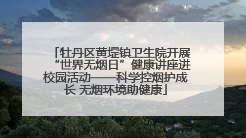 牡丹区黄堽镇卫生院开展“世界无烟日”健康讲座进校园活动——科学控烟护成长 无烟环境助健康
