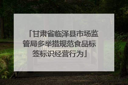甘肃省临泽县市场监管局多举措规范食品标签标识经营行为
