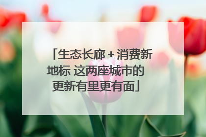 生态长廊＋消费新地标 这两座城市的更新有里更有面
