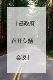 省政府召开专题会议