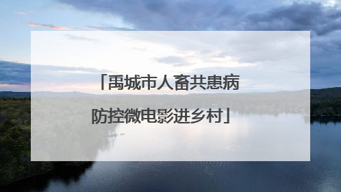 禹城市人畜共患病防控微电影进乡村