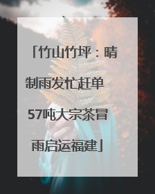 竹山竹坪：晴制雨发忙赶单 57吨大宗茶冒雨启运福建