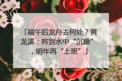 端午后龙舟去何处？黄龙溪：将到水中“沉睡”，明年再“上班”