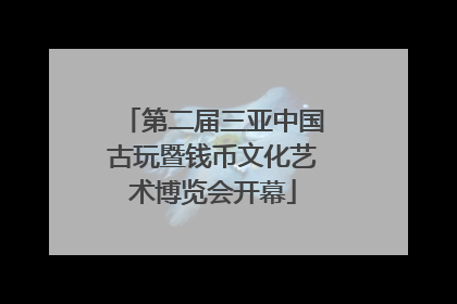 第二届三亚中国古玩暨钱币文化艺术博览会开幕
