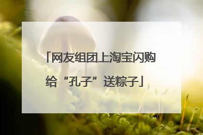 网友组团上淘宝闪购给“孔子”送粽子