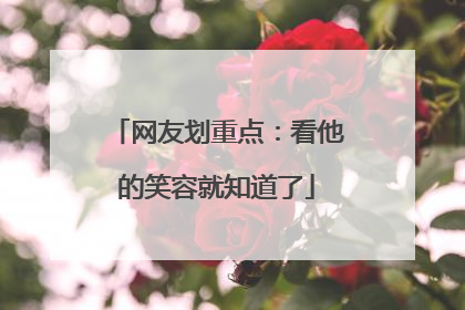 网友划重点：看他的笑容就知道了