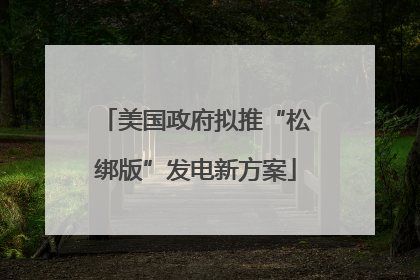 美国政府拟推“松绑版”发电新方案