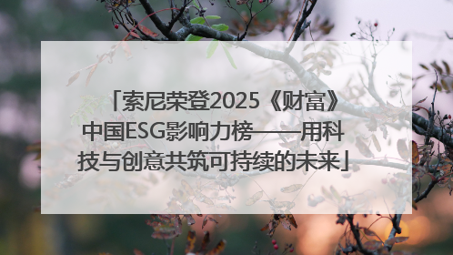 索尼荣登2025《财富》中国ESG影响力榜——用科技与创意共筑可持续的未来