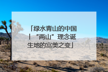 绿水青山的中国丨“两山”理念诞生地的富美之变