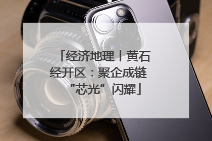 经济地理丨黄石经开区：聚企成链“芯光”闪耀