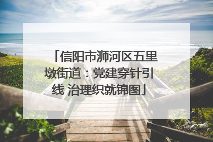 信阳市浉河区五里墩街道：党建穿针引线 治理织就锦图
