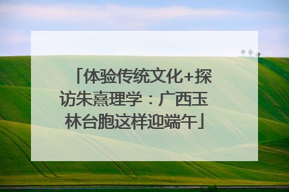 体验传统文化+探访朱熹理学：广西玉林台胞这样迎端午