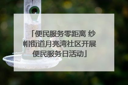 便民服务零距离 纱帽街道月亮湾社区开展便民服务日活动