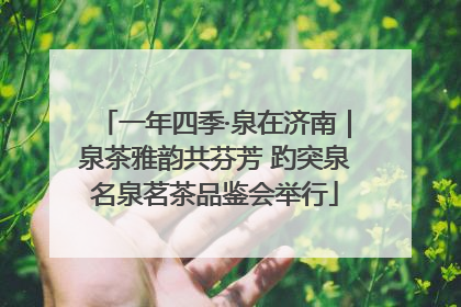 一年四季·泉在济南｜泉茶雅韵共芬芳 趵突泉名泉茗茶品鉴会举行