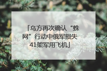 乌方再次确认“蛛网”行动中俄军损失41架军用飞机
