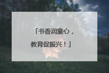 书香润童心，教育促振兴！