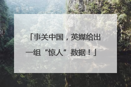 事关中国，英媒给出一组“惊人”数据！