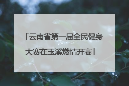 云南省第一届全民健身大赛在玉溪燃情开赛