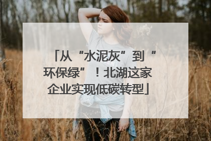 从“水泥灰”到“环保绿”！北湖这家企业实现低碳转型