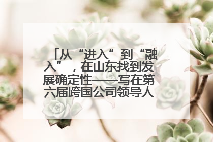 从“进入”到“融入”，在山东找到发展确定性——写在第六届跨国公司领导人青岛峰会开幕之际
