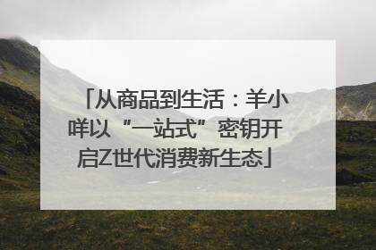 从商品到生活：羊小咩以“一站式”密钥开启Z世代消费新生态