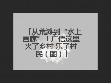 从荒滩到“水上画廊”！广信这里火了乡村 乐了村民（图）