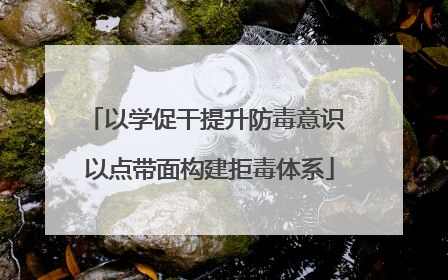 以学促干提升防毒意识 以点带面构建拒毒体系