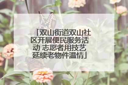 双山街道双山社区开展便民服务活动 志愿者用技艺延续老物件温情