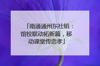 南通通州东社镇：馆校联动拓新篇，移动课堂传忠孝