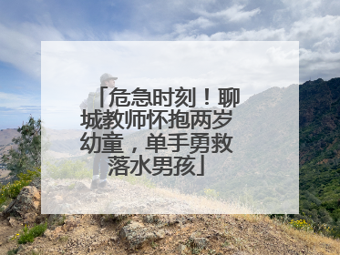 危急时刻！聊城教师怀抱两岁幼童，单手勇救落水男孩