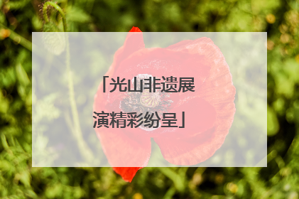 光山非遗展演精彩纷呈
