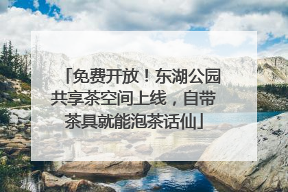 免费开放！东湖公园共享茶空间上线，自带茶具就能泡茶话仙