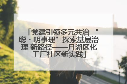 党建引领多元共治 “聪・明事理”探索基层治理 新路径——月湖区化工厂社区新实践