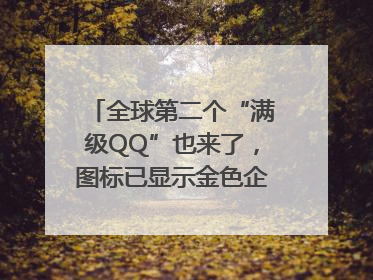 全球第二个“满级QQ”也来了，图标已显示金色企鹅，系首个“满级QQ”的小号