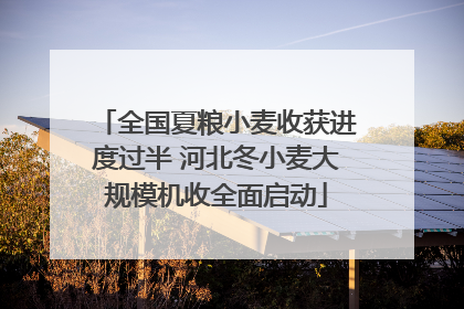 全国夏粮小麦收获进度过半 河北冬小麦大规模机收全面启动