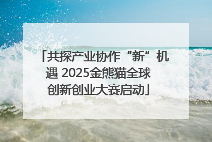 共探产业协作“新”机遇 2025金熊猫全球创新创业大赛启动