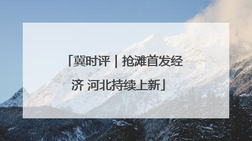 冀时评｜抢滩首发经济 河北持续上新